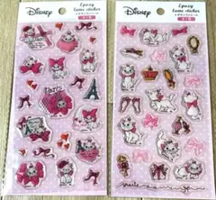 新品　Disney マリーちゃん　エポキシラメシール　2点 ラメシール