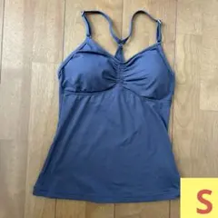 濃いグレー 　ストラップ付き　カップ付き　キャミソール　Sのサムネイル