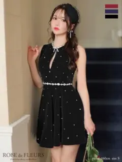 ROBE de FLEURS ブラック ナイトドレス S