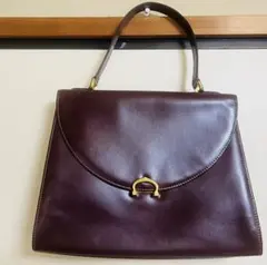 【美品】カルティエ マストライン ハンドバッグ ボルドー ゴールド金具