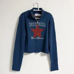 韓国 y2k ジップニット