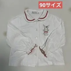 コンビミニ✨90 カーディガン ホワイト いちご チェリー うさぎ 綿100