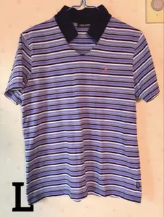 KANGOL ストライプ Vネックポロシャツ 半袖