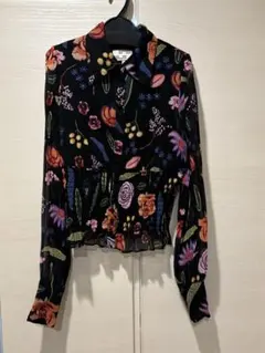 BAUM UND PFERDGARTEN　花柄　フラワー　長袖ブラウス　シャツ