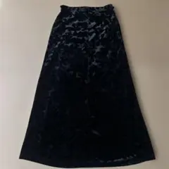 黒マキシ　フレアースカート　サイズ　フリー