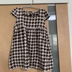COMME CA ISM ハウンドトゥース ワンピース 100A