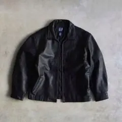 90s OLDGAP オールドギャップ レザージャケット カーコート黒ブラックL