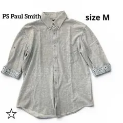 PS Paul Smith ポールスミス 七分袖シャツ グレー 花柄 Mサイズのサムネイル