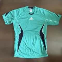 adidas アディダス　CLIMALITE グリーン　トレーニング　シャツ M