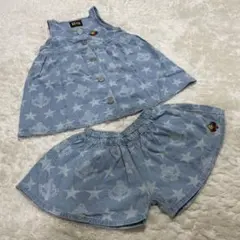 値下げ！HYSTERICMINI デニムワンピース パンツ