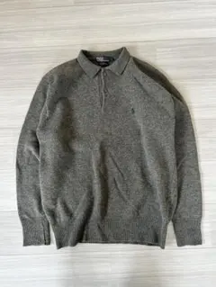 【極美品】ポロ ラルフローレン ニット ポロセーター90s ラムウール 短丈