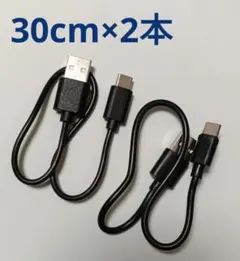 【30cm×2本】USB A↔Type-Cケーブル