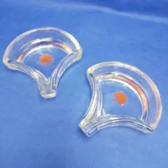 昭和レトロ　いちょう型　灰皿　ガラス　置物　小物入　インテリア