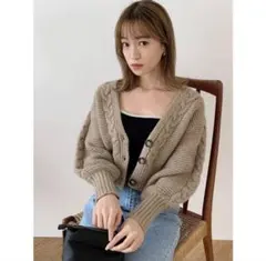 みー様　タグ付き新品未使用　dazzlin ダズリン　ケーブルラインカーディガン