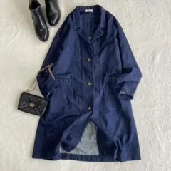 Calenh. カレンアッシュ コットン デニム ロングコート ライトアウター