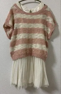 INGNI イング　ニット ワンピース チュニック ボーダー チュール