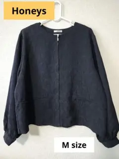 ジャガードブルゾン　ノーカラー ジャケット / Honeys GLACIER