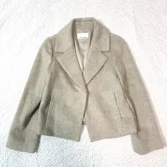 M-premier BLACK 上質ウールコート ショート丈 ベージュ系 S相当