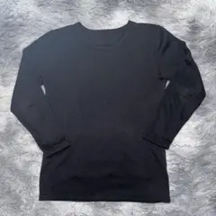 メンズ長袖カットソー ブラック