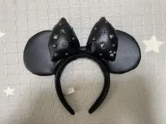 スタッズ付き　ブラック　ミニーマウスカチューシャ