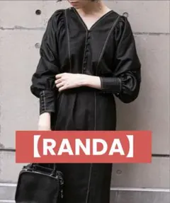 【美品】RANDA ２ピースセット ロングワンピース　ブラック