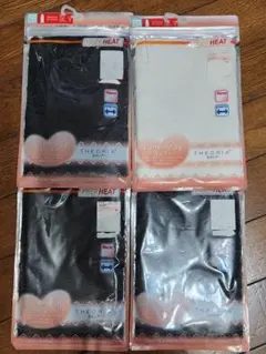 新品未使用！M-Lサイズ 暖かいアンダーウェア 4点セット　黒3枚白1枚