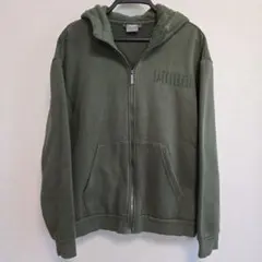 【美品】PUMA フルジップパーカー Lサイズ オリーブグリーン