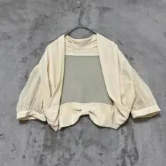 Dorry Doll ボレロ♡シフォン パフスリーブ ドレス用 ベージュ