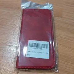 【新品】iPhone 14 Pro Max ケース 手帳型 レザー調 レッド 赤