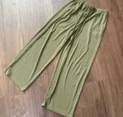 【値下げ】GU リブプルオンパンツ L