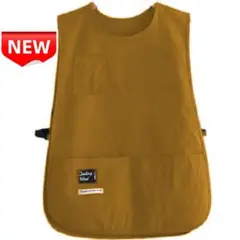 ⭐新品⭐ナチュラル系 エプロン マスタード色 カフェ風 作業用 保育士 料理教室