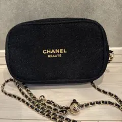 CHANEL BEAUTE ブラックショルダーバッグ
