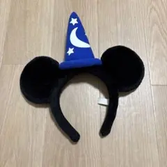 【美品】ディズニー ミッキー 魔法使い帽子 カチューシャ