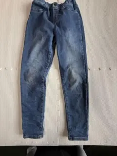 ★美品 GU 裏起毛 スキニーデニムパンツ140★