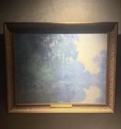 油彩画 海景画 風景画 額装 夜明け 大きさP6 - メルカリ