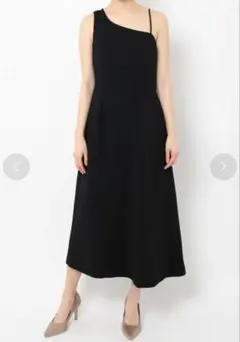 LAGUNAMOON LADYカッティングストラップドレス　ワンピース　ブラック