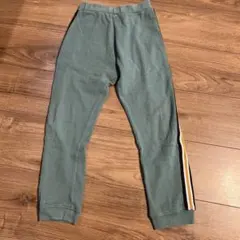 グリーン サイドストライプ ロングパンツ