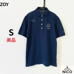 ○ゾーイ○ZOY ポロシャツ 2 ネイビー ホワイト 半袖 ゴルフ ボーダー