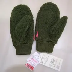 LOGOS DAYS オリーブ ミトン 手袋　Sサイズ　140 カーキ色