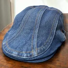 新品☆ベレー帽 ハンチング キャップ 帽子 デニム風 ユニセックス ブルー