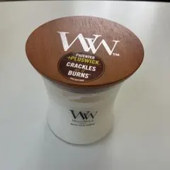 WoodWick ホワイトティー＆ジャスミン アロマキャンドル