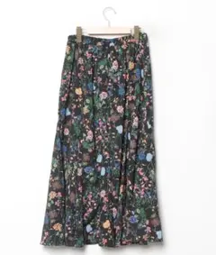 【美品】ジャーナルスタンダード ブラックフローラルマーメイドスカート 花柄