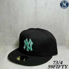 【海外限定】 ヤンキース 59FIFTY ティファニーブルー 黒 サイドパッチ