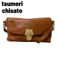 tsumori chisato 猫モチーフ レザー ショルダーバッグ ブラウン系のサムネイル