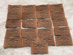 布タグ　VINTAGE　ブラウン21枚セット