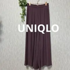 UNIQLOシフォンプリーツスカートパンツ　Ｓパープル　新品