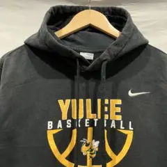 ナイキ プルオーバー パーカー M ブラック カレッジロゴ バスケ 古着