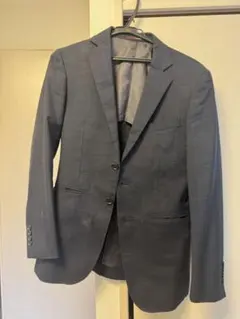 ダークグレー チェック柄 ビジネススーツ