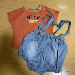 Tシャツ&サロペットセット