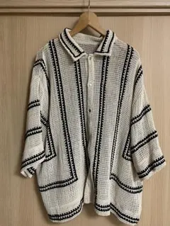 LINE EMBROIDERY MESH SHIRTS